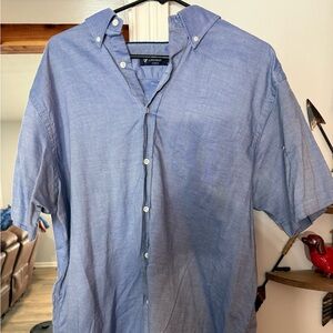 Blue Jean button up short sleeve shirt